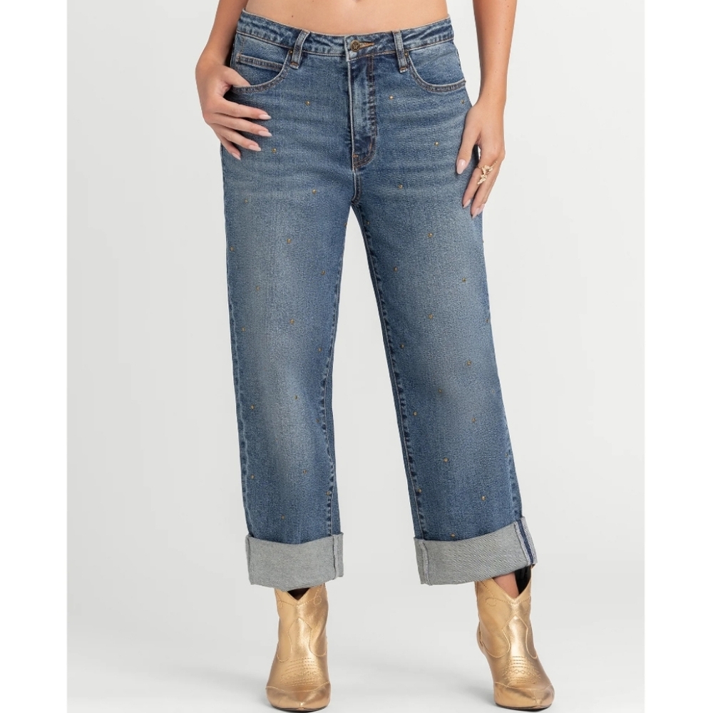 Jessica Simpson Wide Leg Boyfriend Jeans - Picture 3 of 7